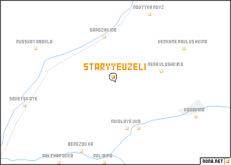 map of Staryye Uzeli