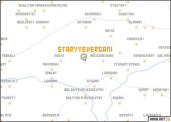 map of Staryye Vergani
