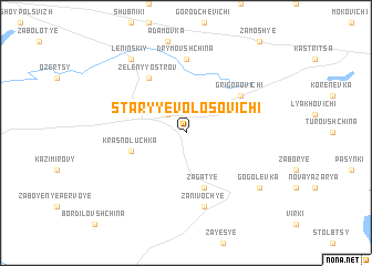 map of Staryye Volosovichi