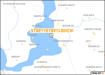 map of Staryye Yarylovichi