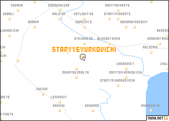 map of Staryye Yurkovichi