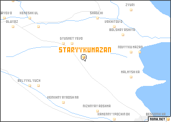 map of Staryy Kumazan