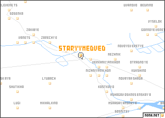 map of Staryy Medved\