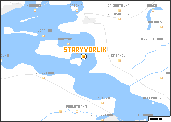 map of Staryy Orlik