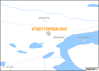 map of Staryy Sangalakh