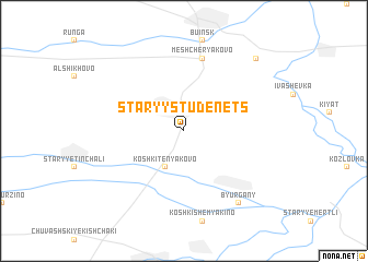 map of Staryy Studenets