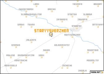 map of Staryy Sverzhenʼ