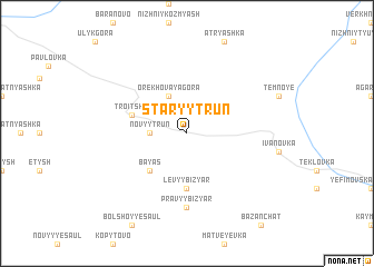 map of Staryy Trun