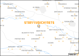 map of Staryy Vovchynetsʼ