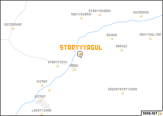 map of Staryy Yagul