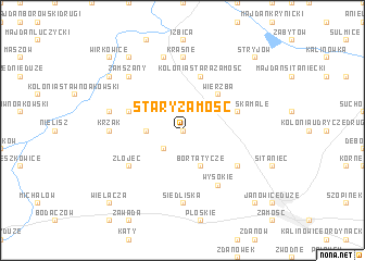 map of Stary Zamość