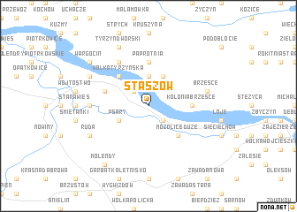 map of Staszów