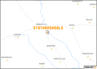 map of Statham Shoals