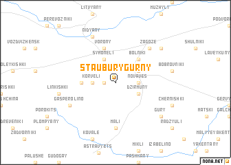 map of Staubury Gurny