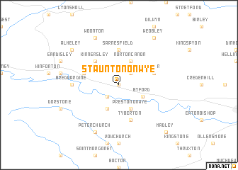 map of Staunton on Wye