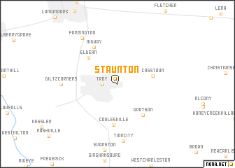 map of Staunton