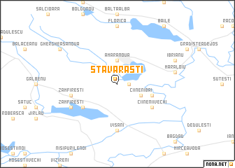 map of Stăvărăşti