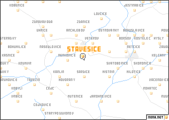 map of Stavěšice
