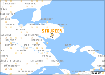 map of Stavreby