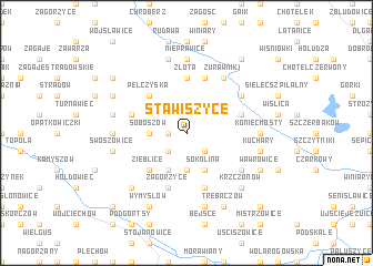 map of Stawiszyce