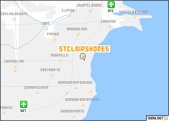 map of St. Clair Shores