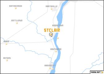 map of St. Clair