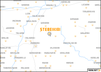 map of Stebeikiai