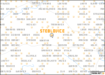 map of Stéblovice