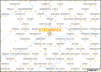 map of Štěchovice