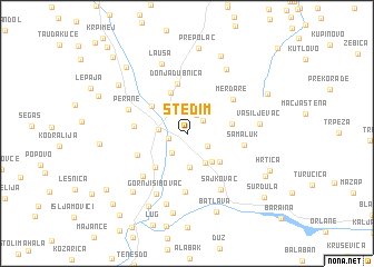 map of Štedim