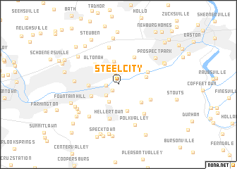 map of Steel City