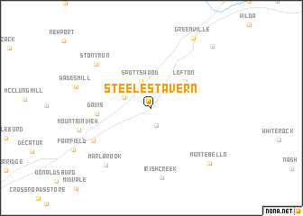 map of Steeles Tavern