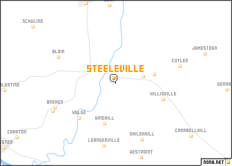 map of Steeleville