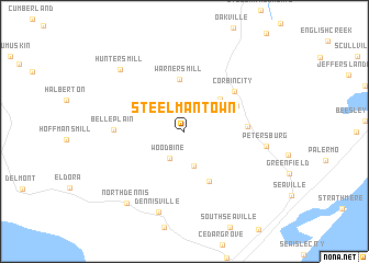 map of Steelmantown