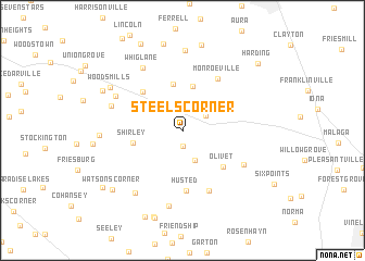 map of Steels Corner