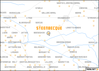 map of Steenbecque