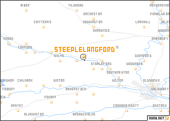 map of Steeple Langford