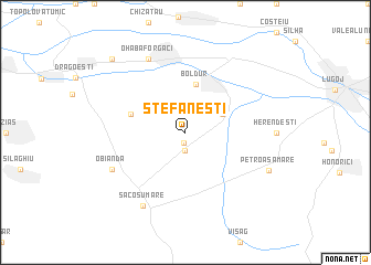 map of Ştefăneşti