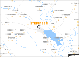 map of Ştefăneşti