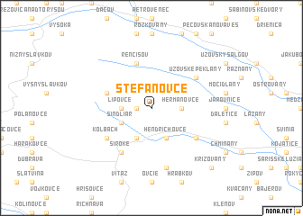 map of Štefanovce
