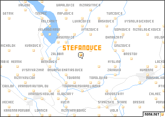 map of Štefanovce