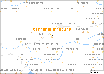 map of Stefanovicsmajor