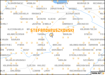 map of Stefanów Ruszkowski