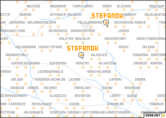 map of Stefanów