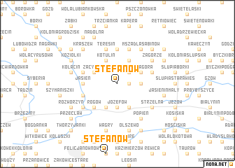 map of Stefanów