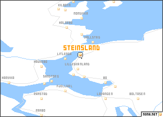 map of Steinsland