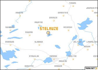 map of Stelmužė