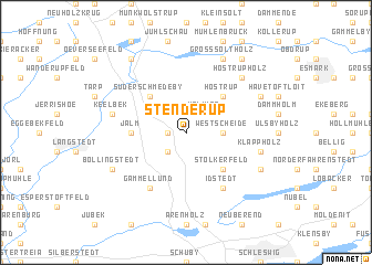 map of Stenderup