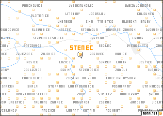 map of Štěnec