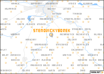 map of Štěnovický Borek